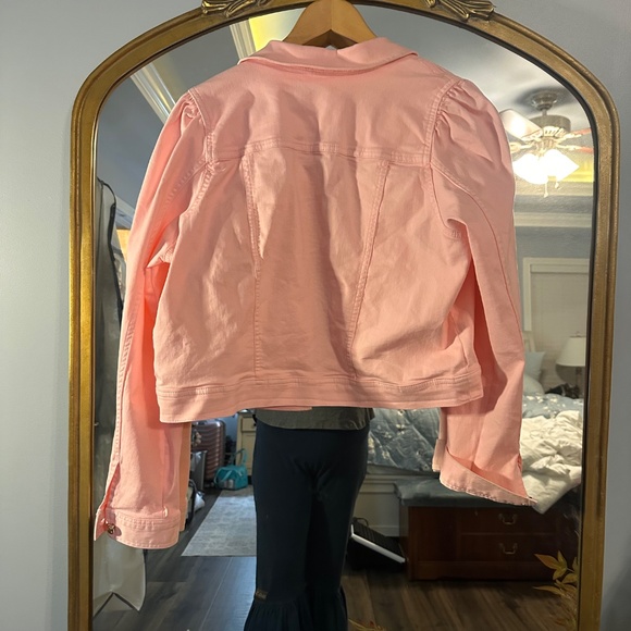 Lilly Pulitzer XL Jean Jacket Pink - Picture 2 of 2